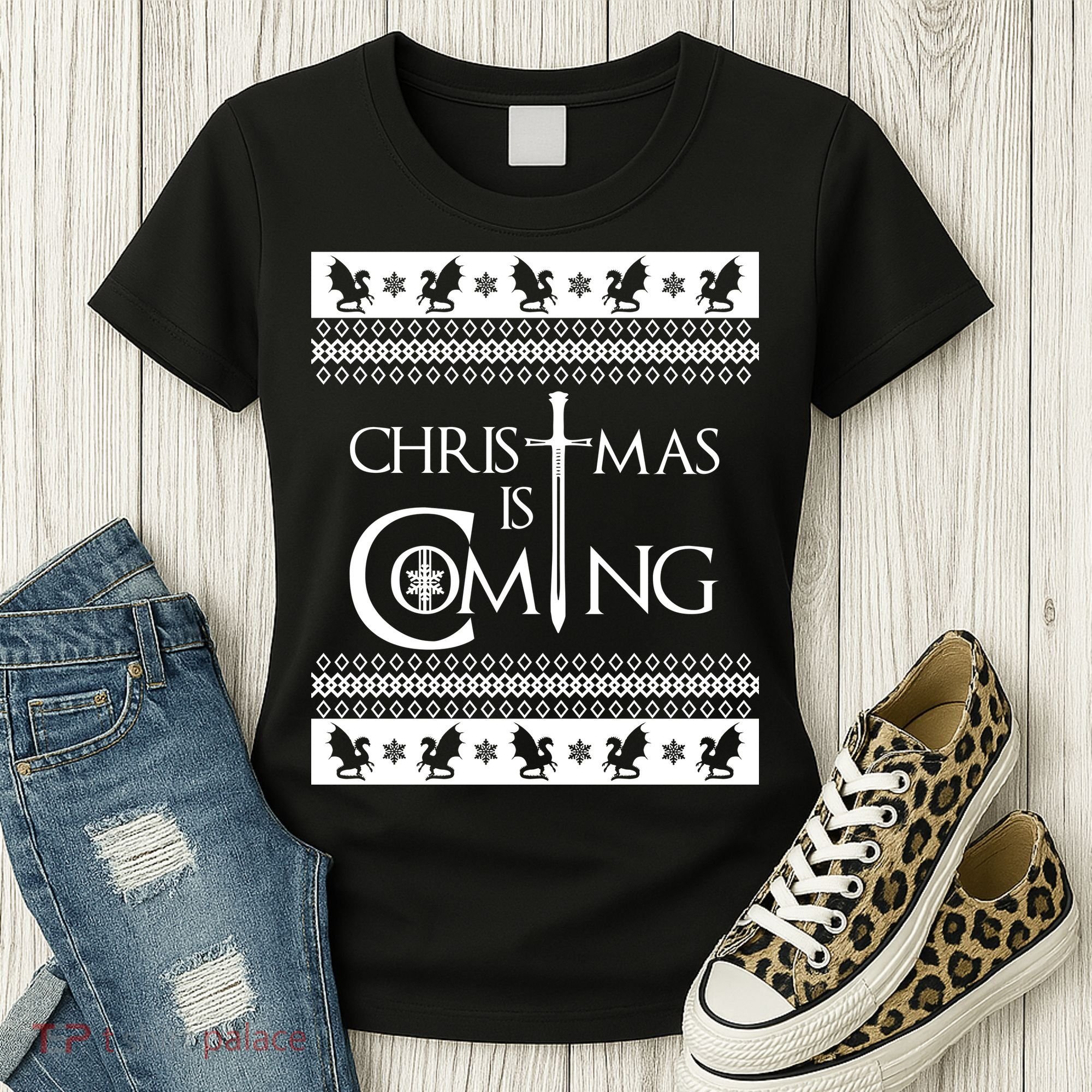 Christmas Is Coming Ugly Women's T-Shirt
