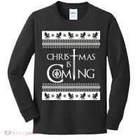 Christmas Is Coming Ugly Kids Long Sleeve Shirt thumb 0