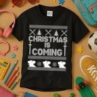 Christmas Is Coming Ugly Sweater Kids T-Shirt thumb 3