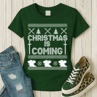 Christmas Is Coming Ugly Sweater Women's T-Shirt thumb 3