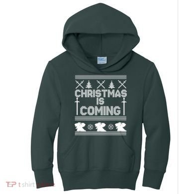 Christmas Is Coming Ugly Sweater Kids Hoodie