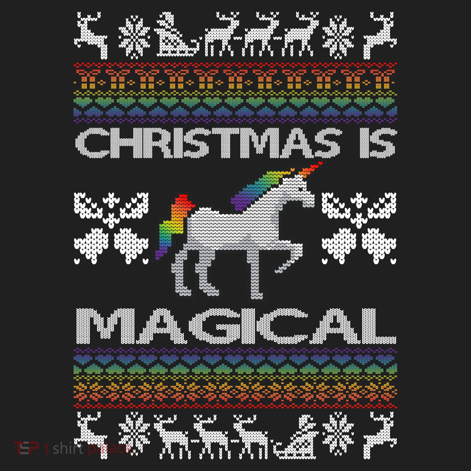 Christmas is Magical Unicorn Ugly Women's Sweatshirt