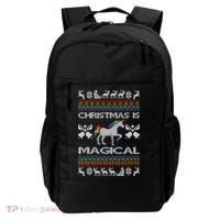 Christmas is Magical Unicorn Ugly Backpack thumb 0