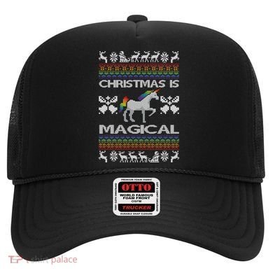 Christmas is Magical Unicorn Ugly Hat