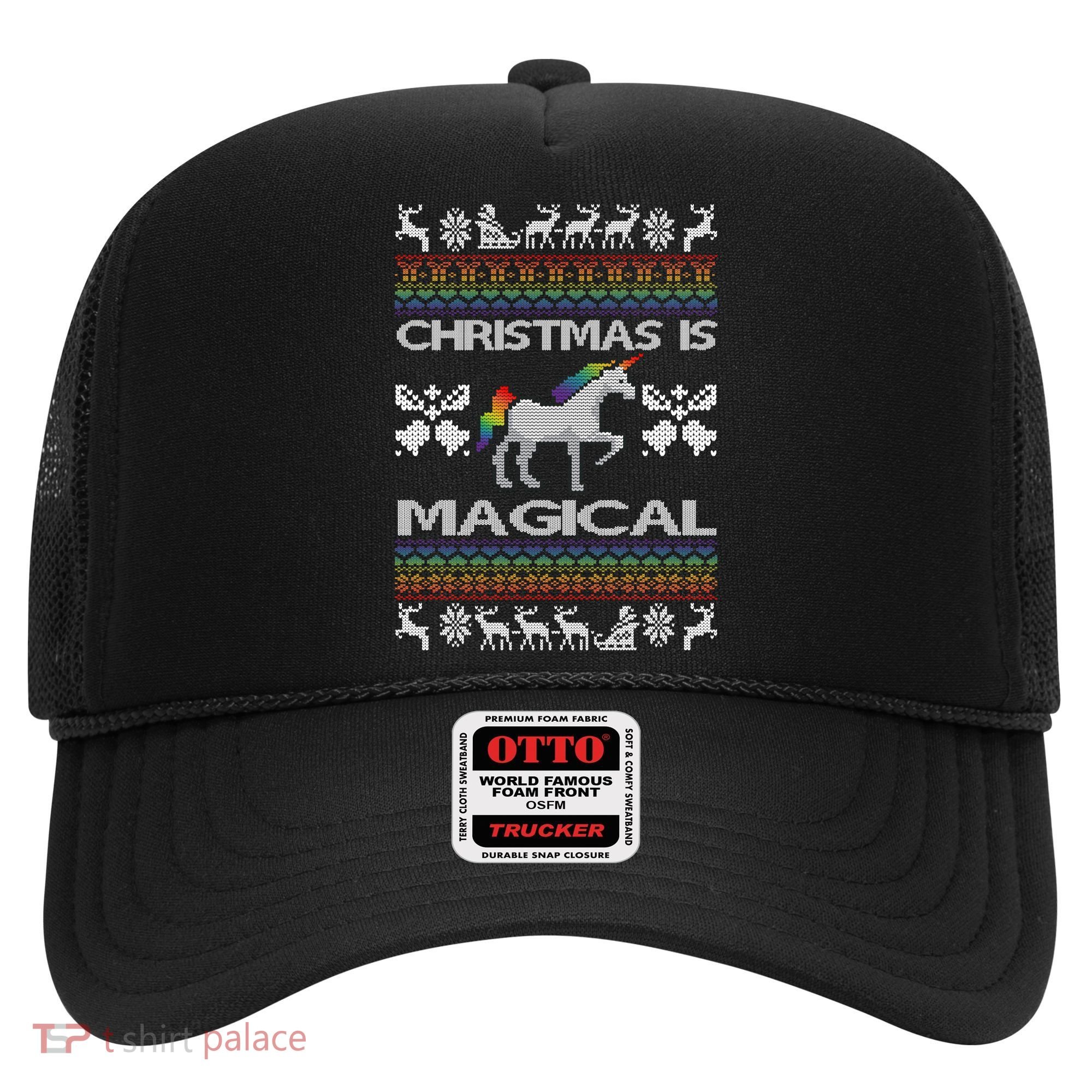Christmas is Magical Unicorn Ugly Hat