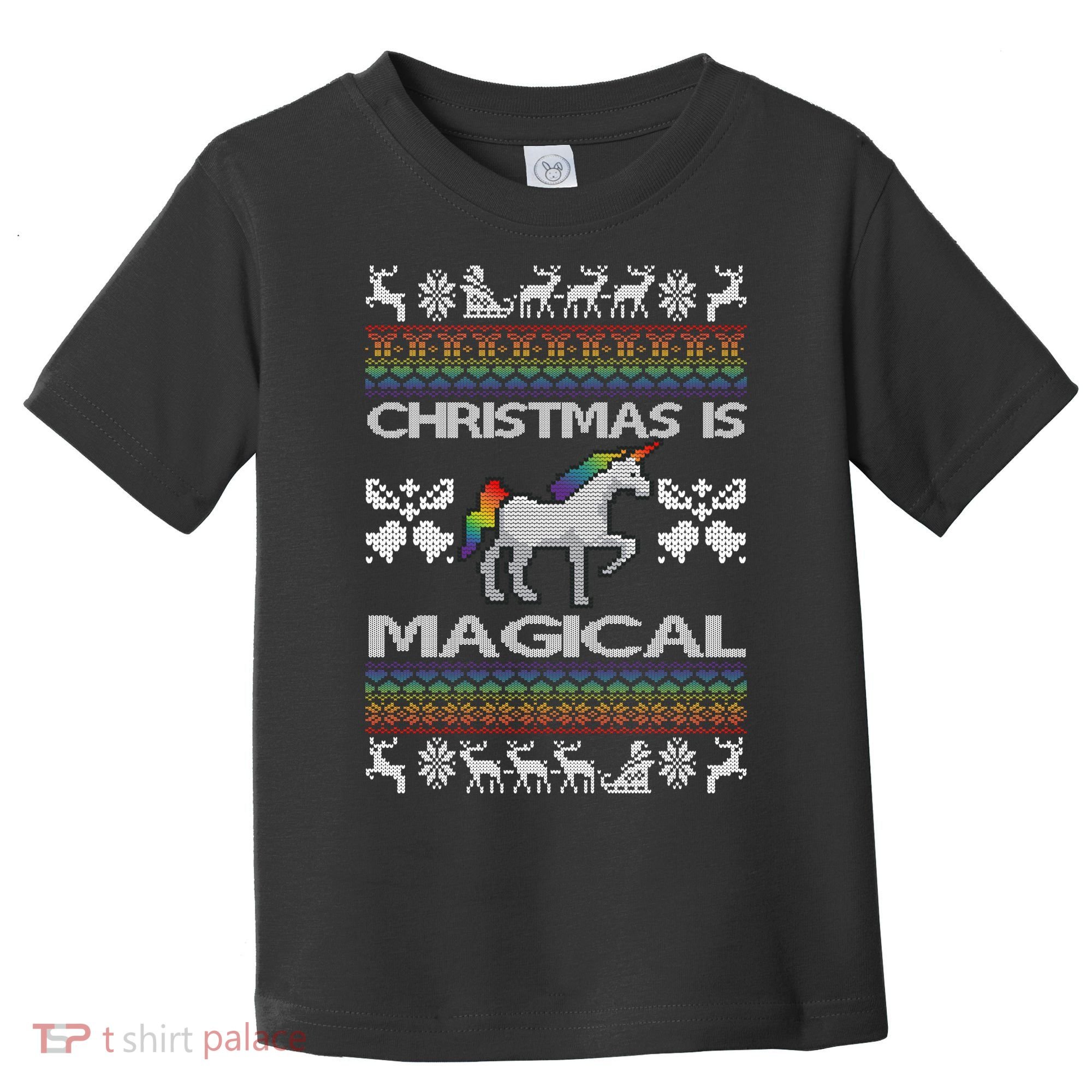 Christmas is Magical Unicorn Ugly Toddler T-Shirt