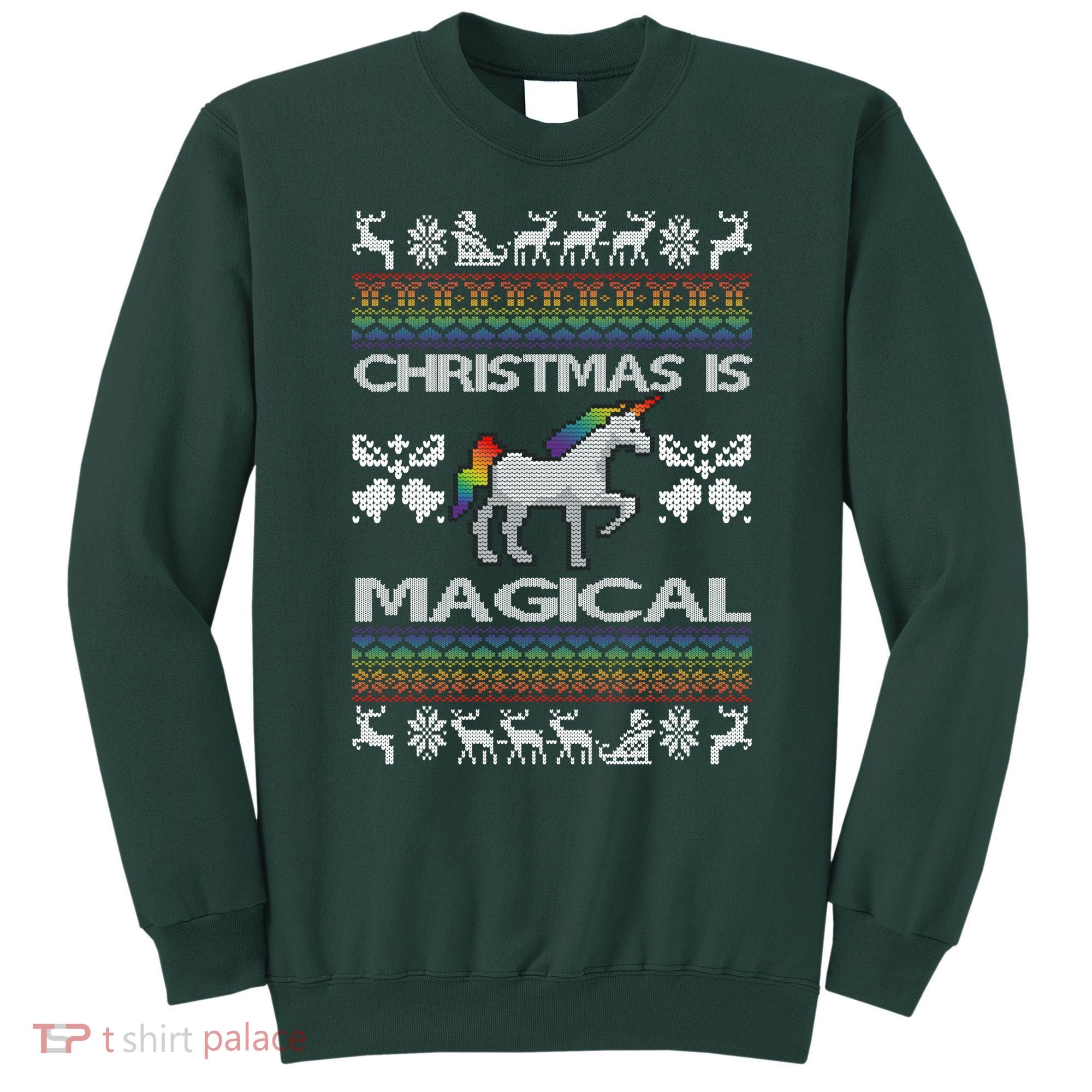 Christmas is Magical Unicorn Ugly Sweatshirt