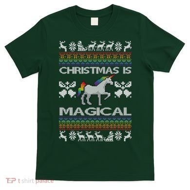 Christmas is Magical Unicorn Ugly T-Shirt