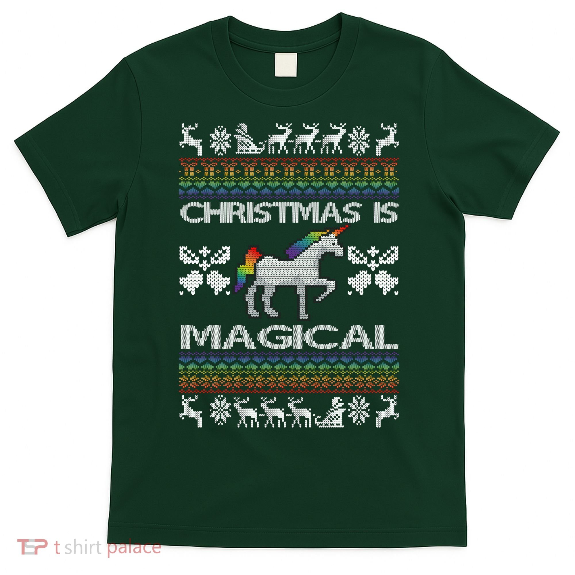 Christmas is Magical Unicorn Ugly T-Shirt