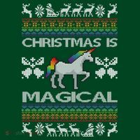 Christmas is Magical Unicorn Ugly Coaster thumb 2