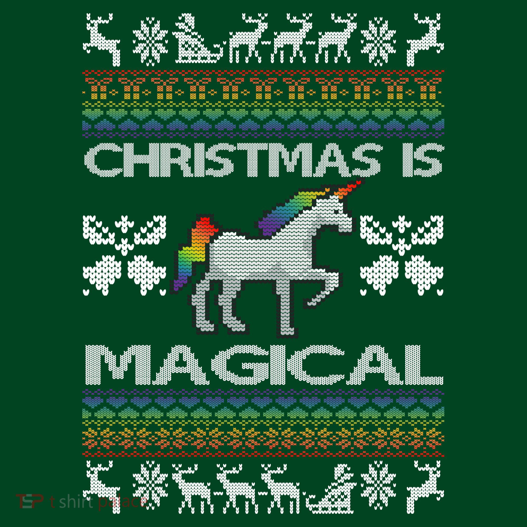 Christmas is Magical Unicorn Ugly Mousepad
