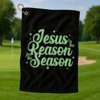 Christmas Jesus Is The Reason For The Season Golf Towel thumb 1