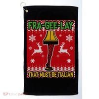 Christmas Lamp Fra Gee Lay Ugly Golf Towel thumb 0