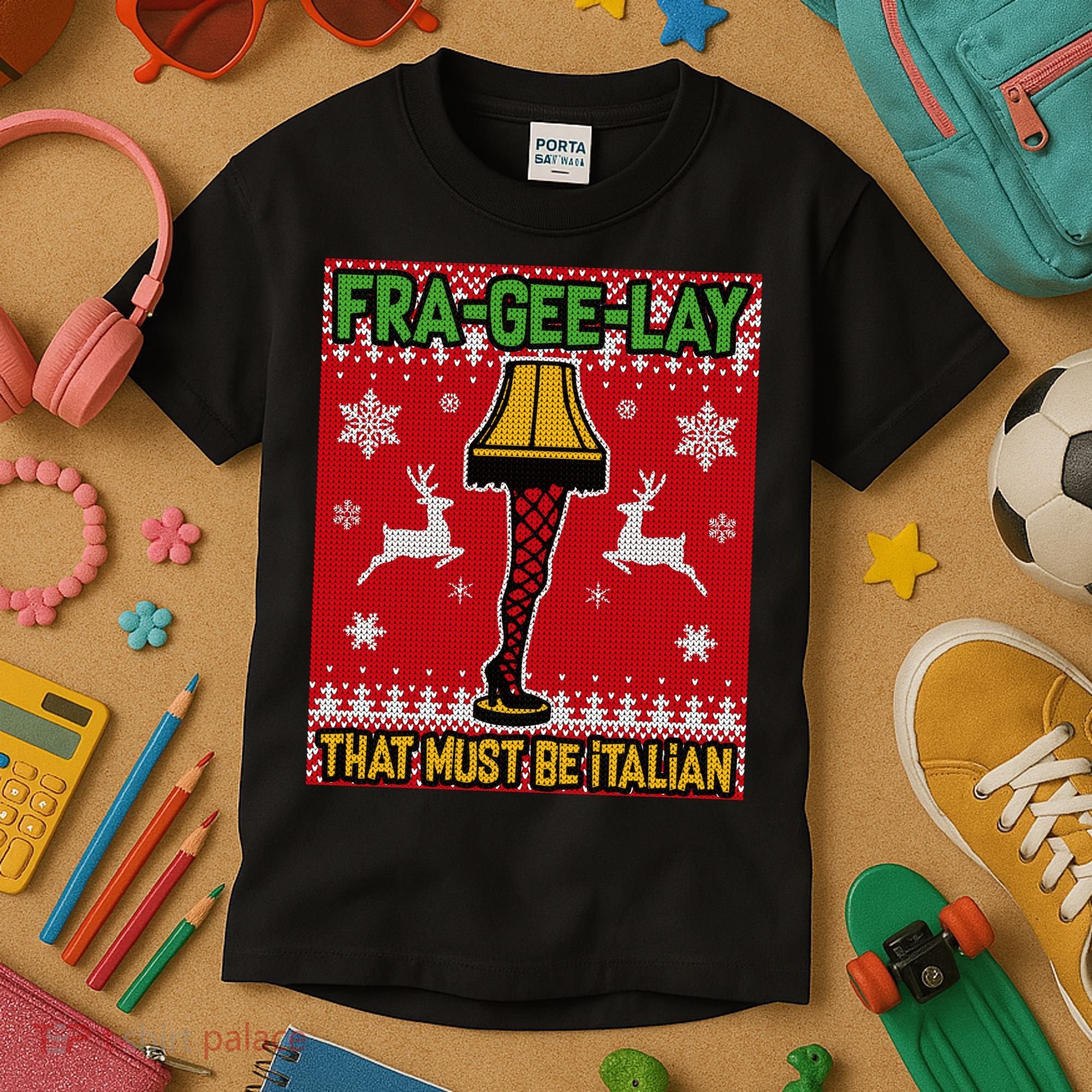 Christmas Lamp Fra Gee Lay Ugly Kids T-Shirt