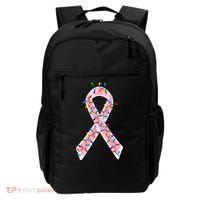 Christmas Lights Breast Cancer Ribbon Backpack thumb 0