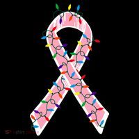 Christmas Lights Breast Cancer Ribbon Women's Hoodie thumb 2