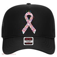Christmas Lights Breast Cancer Ribbon Hat thumb 0