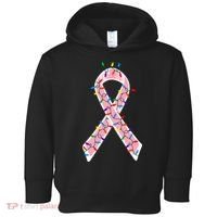 Christmas Lights Breast Cancer Ribbon Toddler Hoodie thumb 0