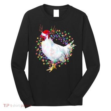 Christmas Lights Chicken Long Sleeve Shirt
