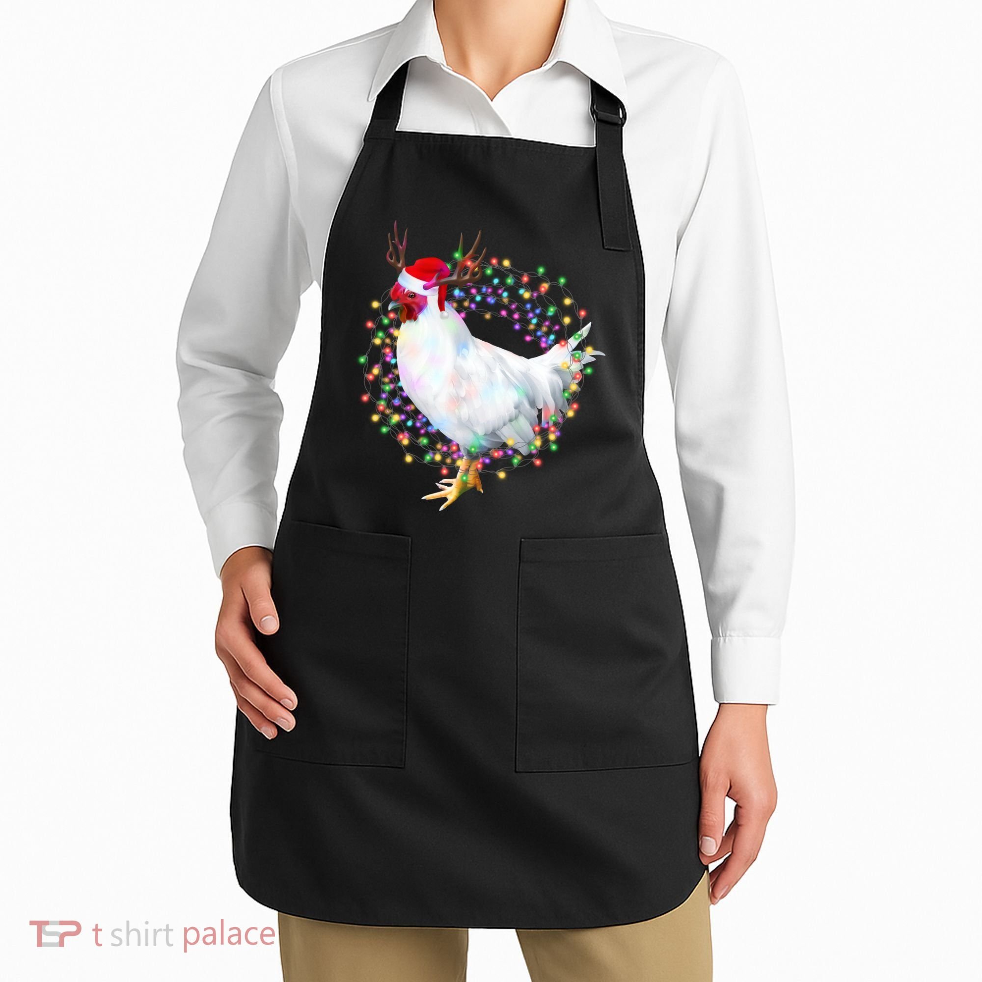 Christmas Lights Chicken Apron