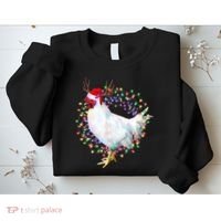Christmas Lights Chicken Sweatshirt thumb 2