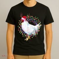 Christmas Lights Chicken T-Shirt thumb 3