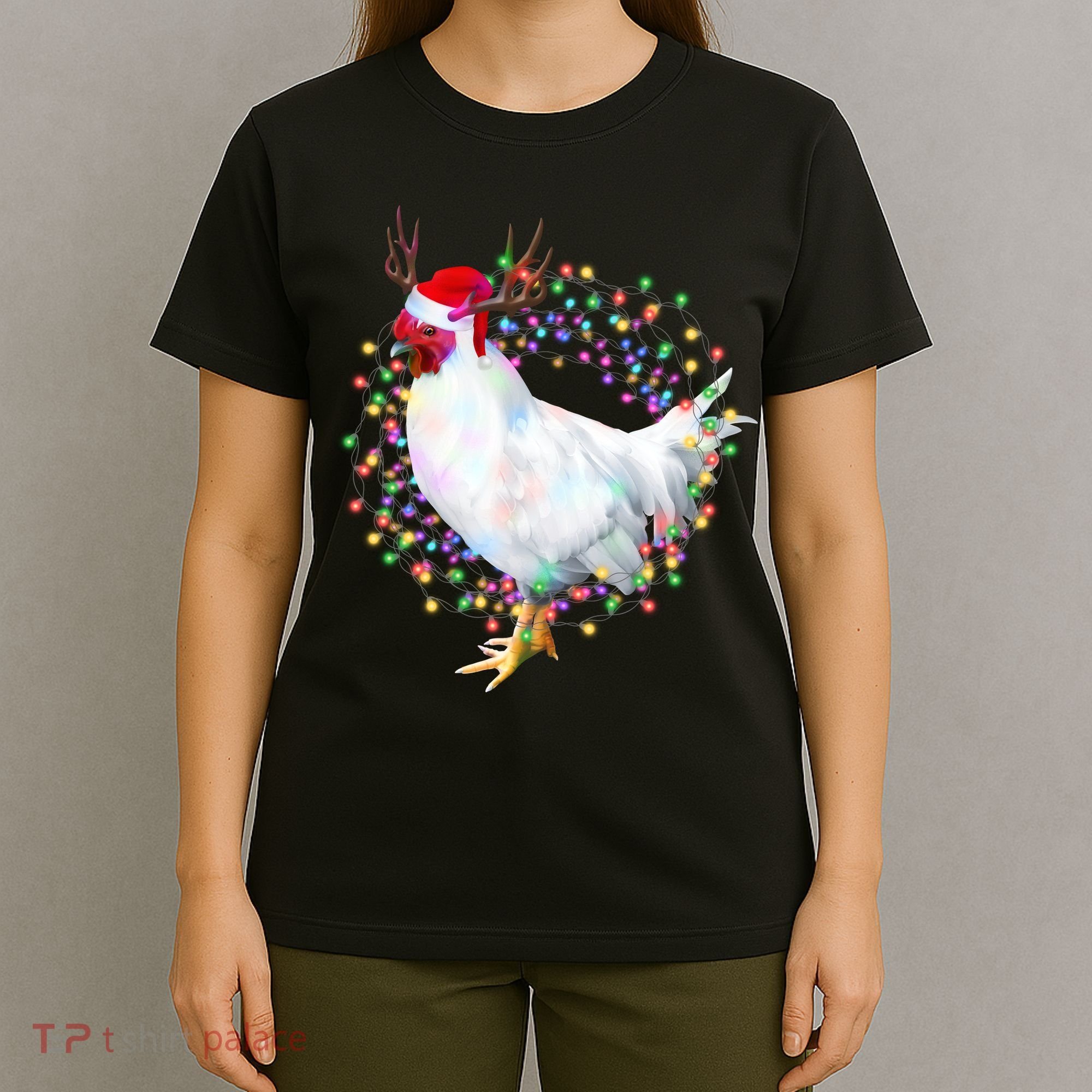 Christmas Lights Chicken T-Shirt