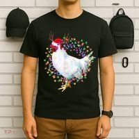 Christmas Lights Chicken T-Shirt thumb 6