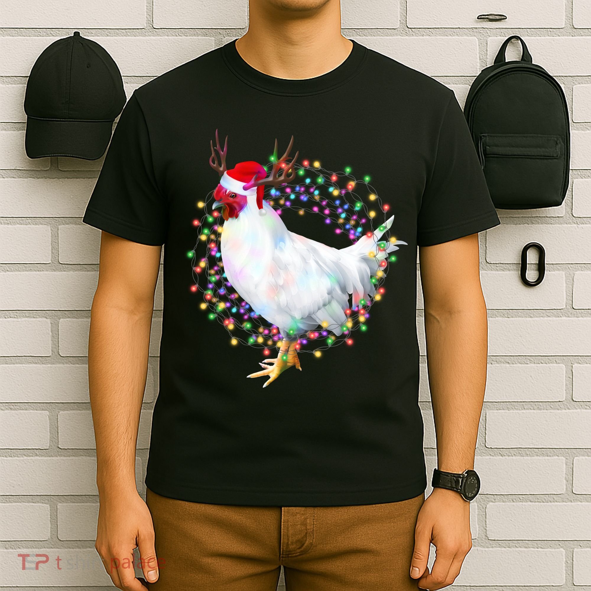 Christmas Lights Chicken T-Shirt