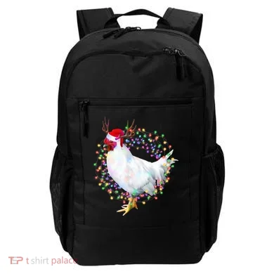 Christmas Lights Chicken Backpack