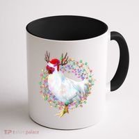 Christmas Lights Chicken Coffee Mug thumb 1