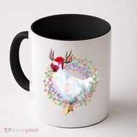 Christmas Lights Chicken Coffee Mug thumb 0
