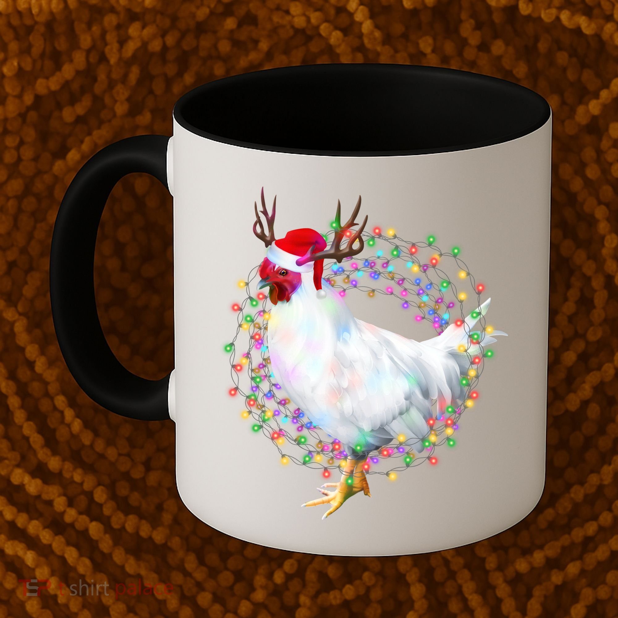 Christmas Lights Chicken Coffee Mug