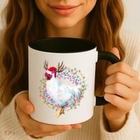 Christmas Lights Chicken Coffee Mug thumb 3