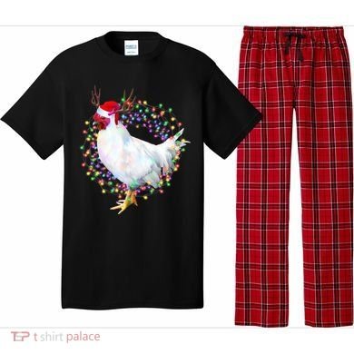 Christmas Lights Chicken Pajama Set