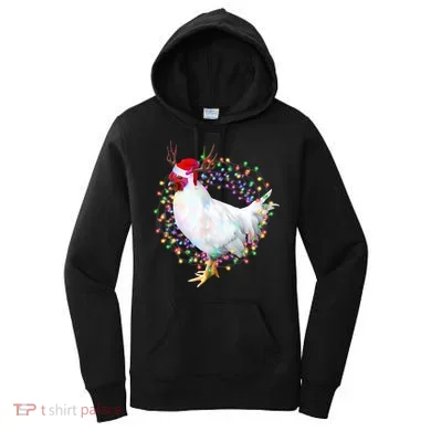 Christmas Lights Chicken Women's Hoodie