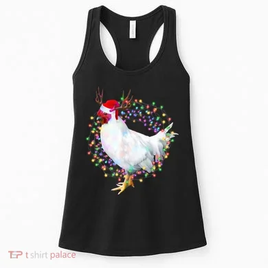 Christmas Lights Chicken Women's Tank Top