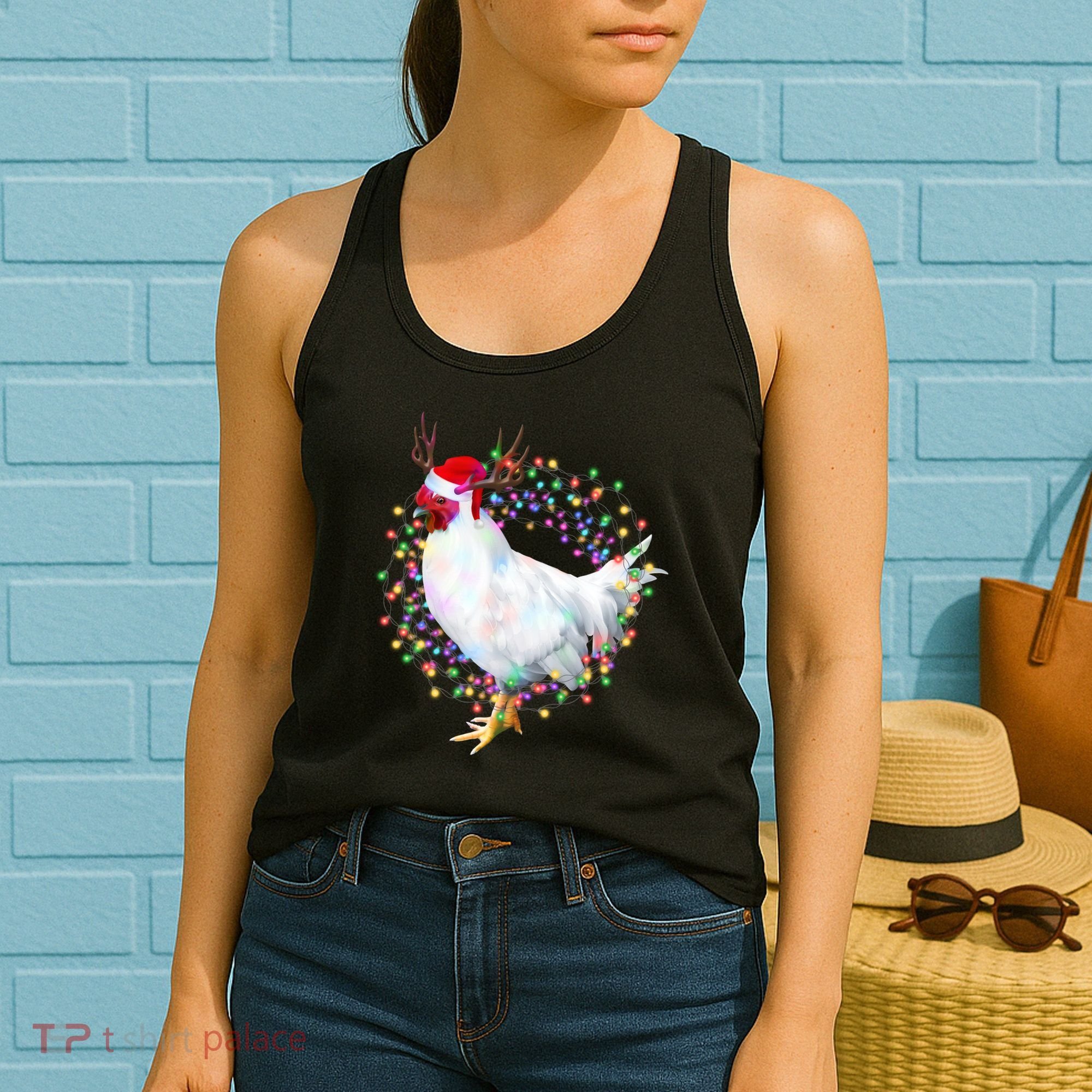 Christmas Lights Chicken Women's Tank Top