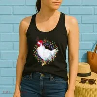 Christmas Lights Chicken Women's Tank Top thumb 2