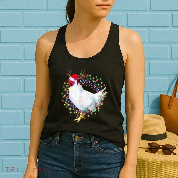 Christmas Lights Chicken Women's Tank Top