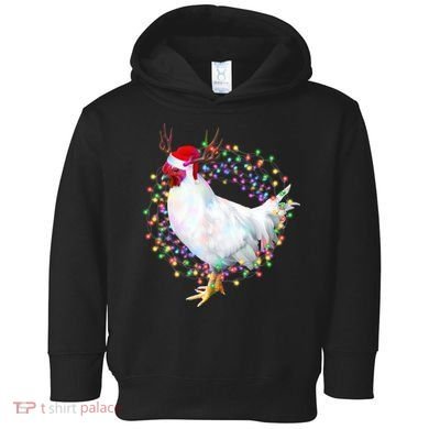 Christmas Lights Chicken Toddler Hoodie