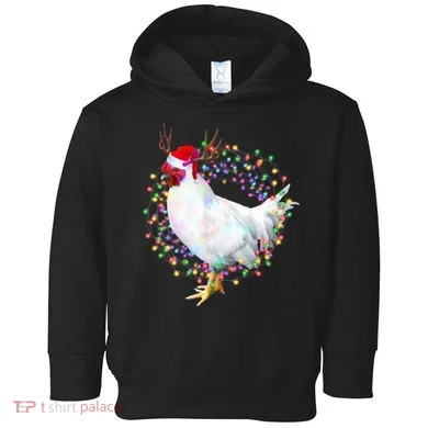 Christmas Lights Chicken Toddler Hoodie