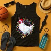 Christmas Lights Chicken Tank Top thumb 4