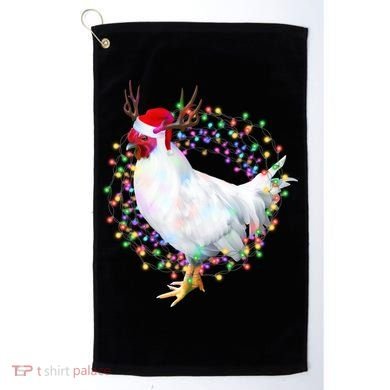Christmas Lights Chicken Golf Towel