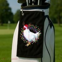 Christmas Lights Chicken Golf Towel thumb 2