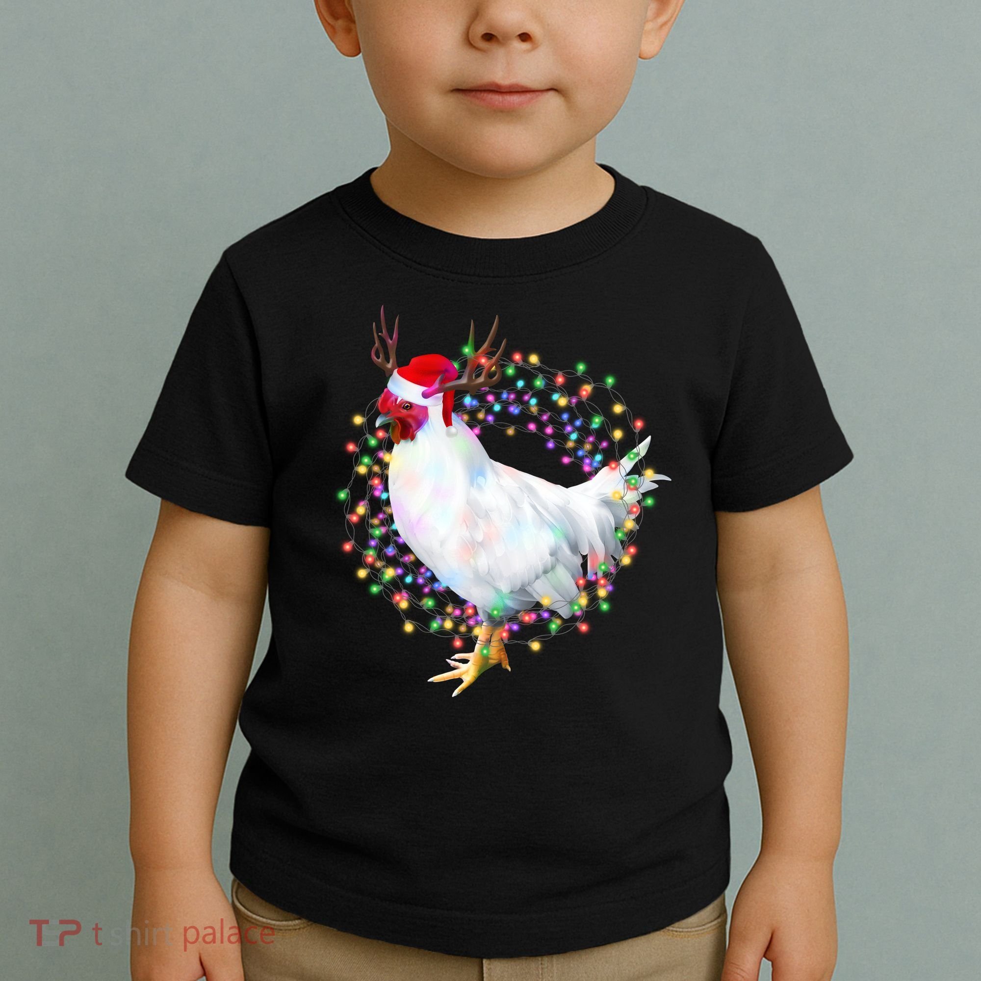 Christmas Lights Chicken Toddler T-Shirt