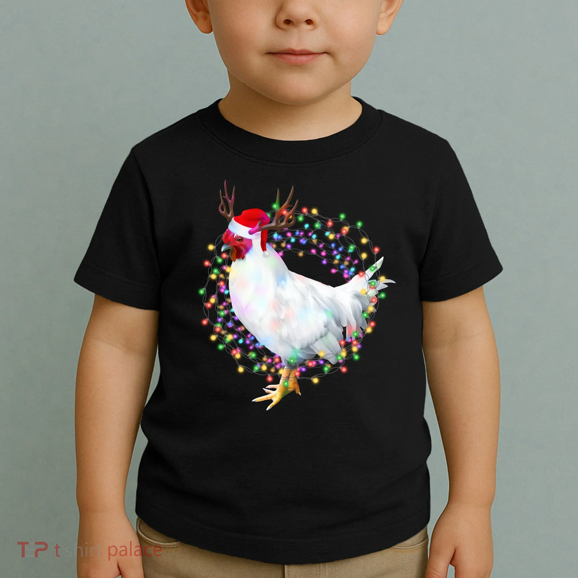 Christmas Lights Chicken Toddler T-Shirt