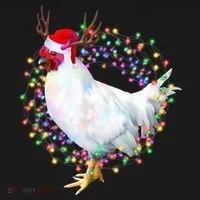 Christmas Lights Chicken Toddler T-Shirt thumb 4