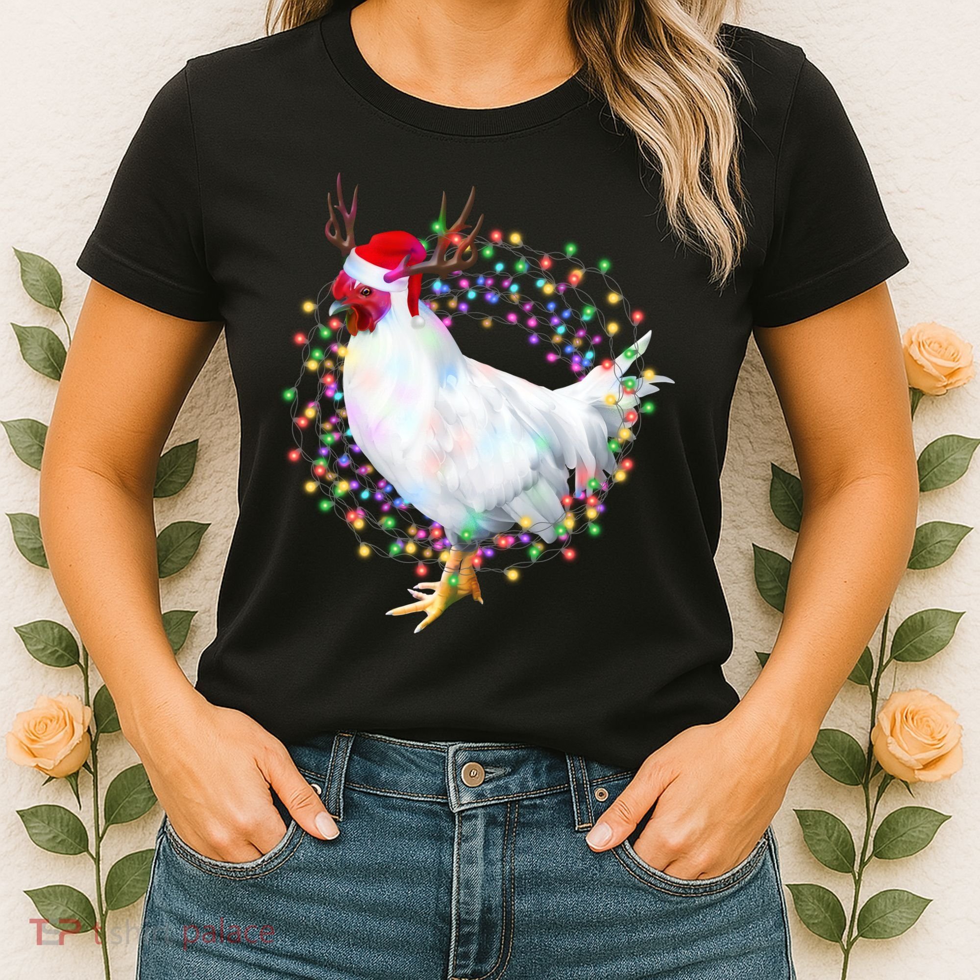 Christmas Lights Chicken Women's T-Shirt