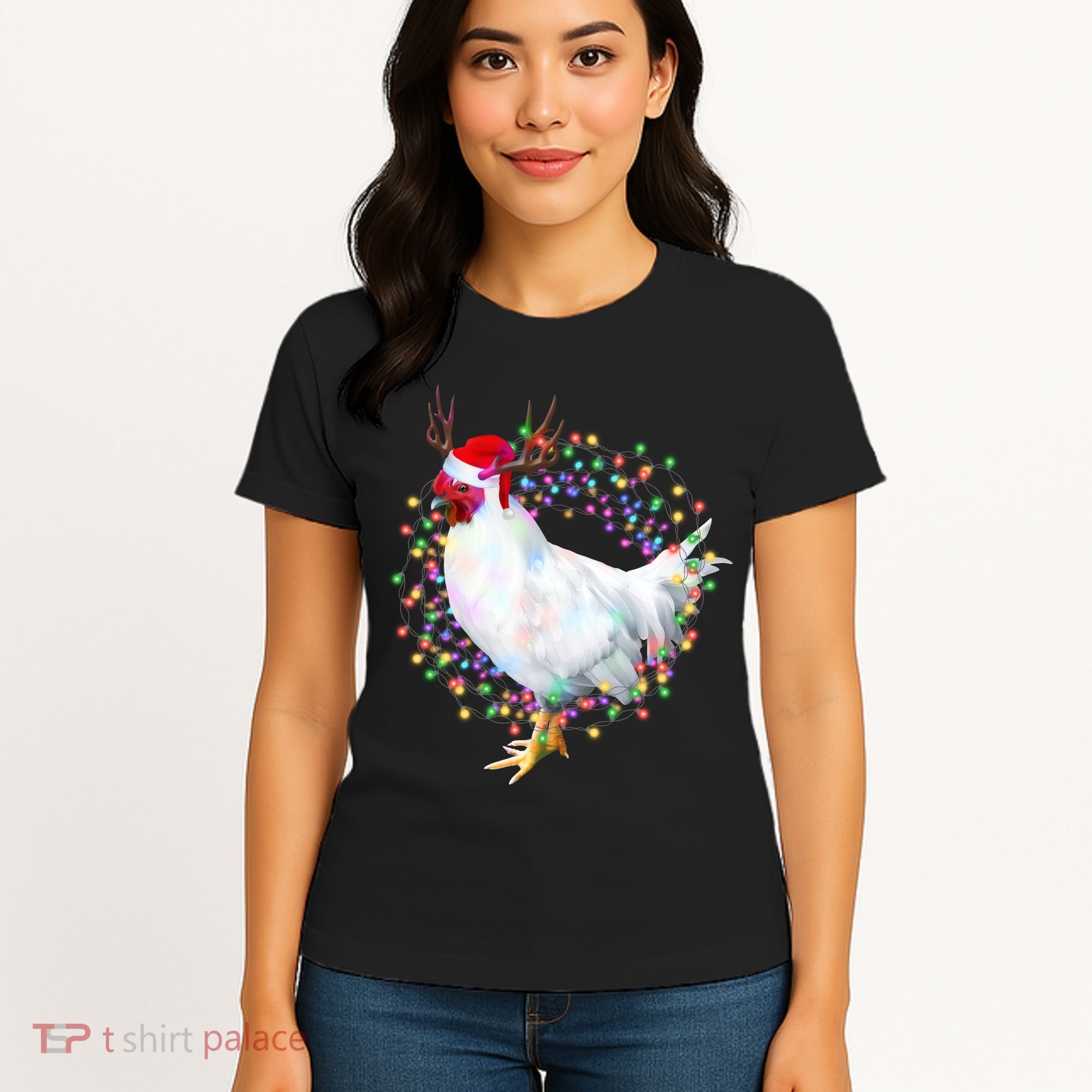 Christmas Lights Chicken Women's T-Shirt